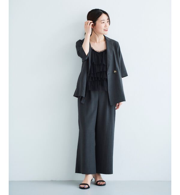 le.coeur blanc「《セットアップ対応》タンブラーブッチャータックワイドパンツ」|その他|
