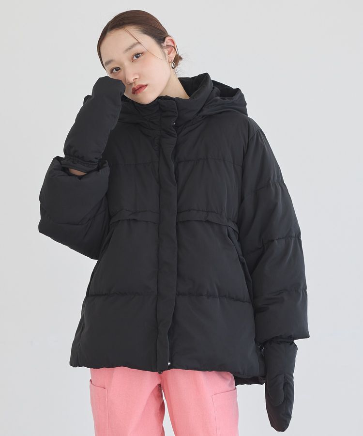 earth music&ecology「ミトン付き2wayパファーコート」|その他|Black