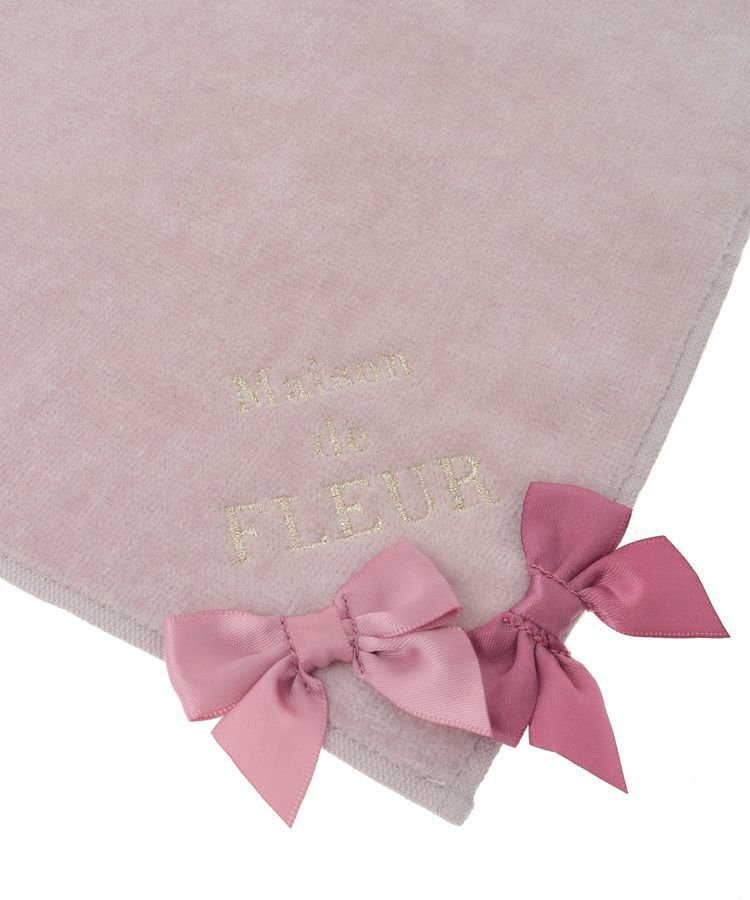 Maison de FLEUR「バイカラーリボンタオルハンカチ」|ハンカチ|