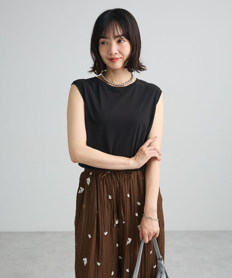 Green Parks「シアーノースリーブプルオーバー」|Tシャツ・カットソー|Black