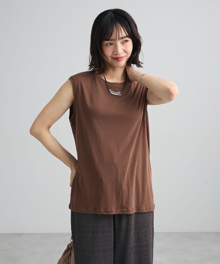 Green Parks「シアーノースリーブプルオーバー」|Tシャツ・カットソー|Brown