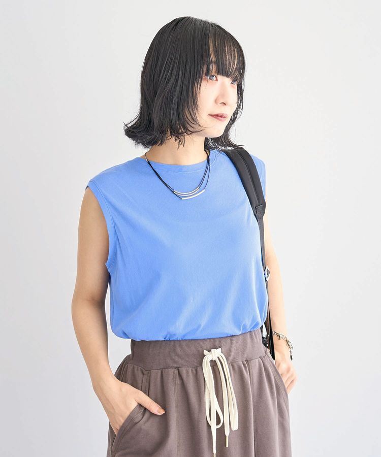 Green Parks「シアーノースリーブプルオーバー」|Tシャツ・カットソー|Blue