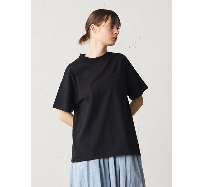 MidiUmi「MidiUmi パックドハーフスリーブT」|Tシャツ・カットソー|black