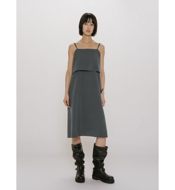 MIDIUMISOLID「MIDIUMISOLID for Ladies レイヤードキャミソールワンピース」|ワンピース|