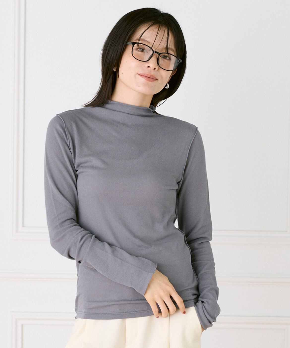 DAY by DAY it&rsquo;s international「ｼｱｰﾃﾚｺﾊｲﾈｯｸﾌﾟﾙｵｰﾊﾞｰ|重ねて華やぐｼｱｰﾃﾚｺﾌﾟ」|Tシャツ・カットソー|
