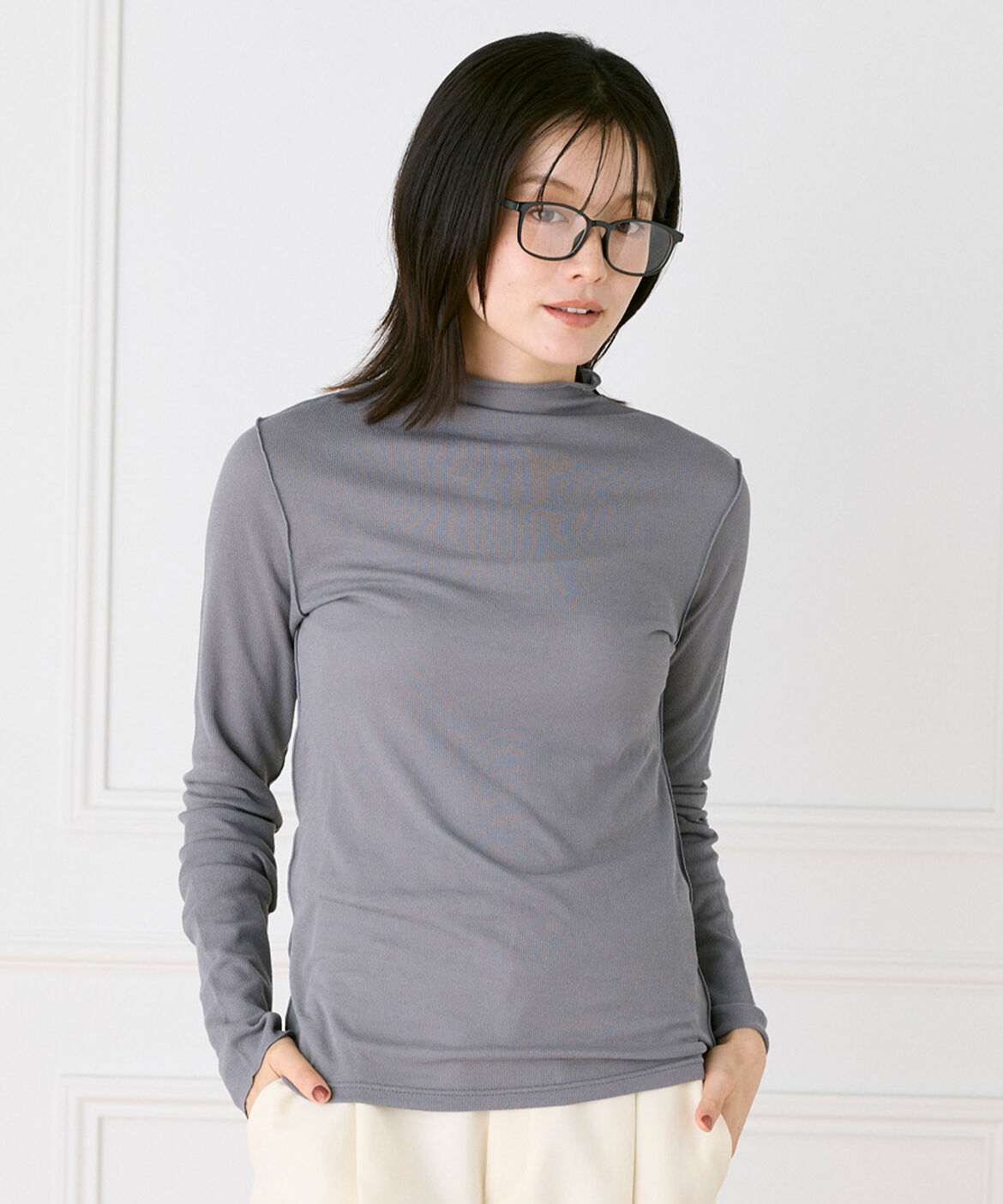 DAY by DAY it&rsquo;s international「ｼｱｰﾃﾚｺﾊｲﾈｯｸﾌﾟﾙｵｰﾊﾞｰ|重ねて華やぐｼｱｰﾃﾚｺﾌﾟ」|Tシャツ・カットソー|