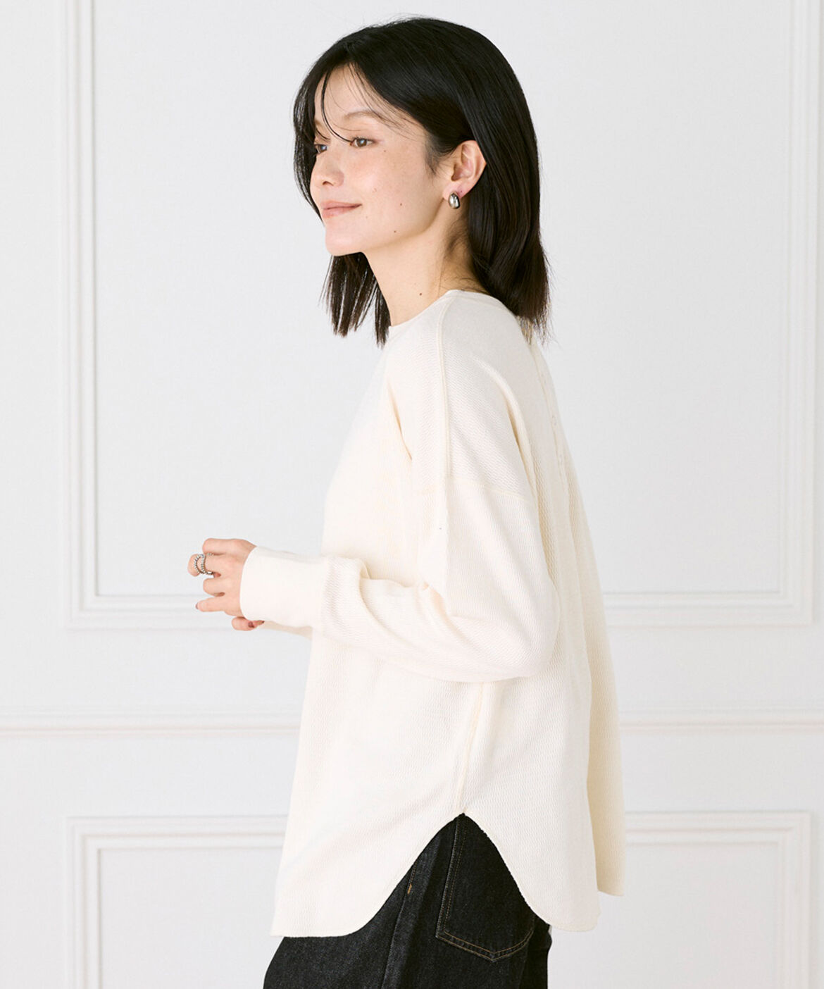 DAY by DAY it&rsquo;s international「2WAYヘンリープルオーバー｜表情豊かな素材を楽しむ2WAYプルオーバー」|Tシャツ・カットソー|