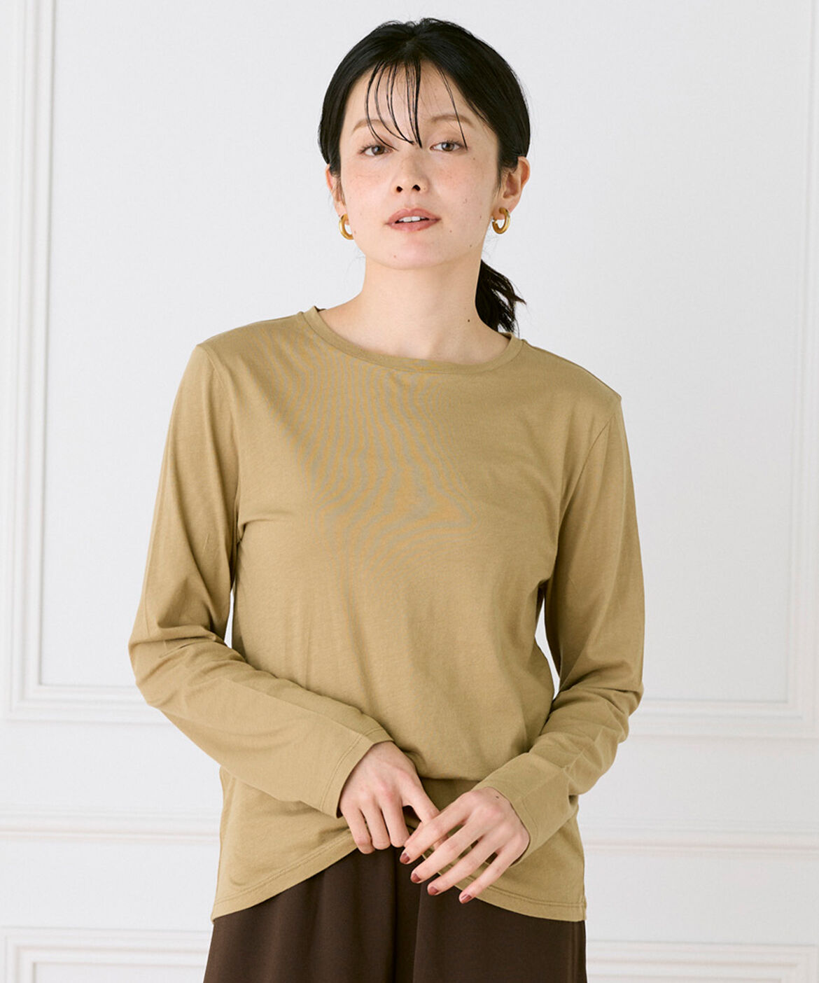 DAY by DAY it&rsquo;s international「コットンシアーロングTシャツ｜手元から垢抜ける旬の万能シアーT」|Tシャツ・カットソー|
