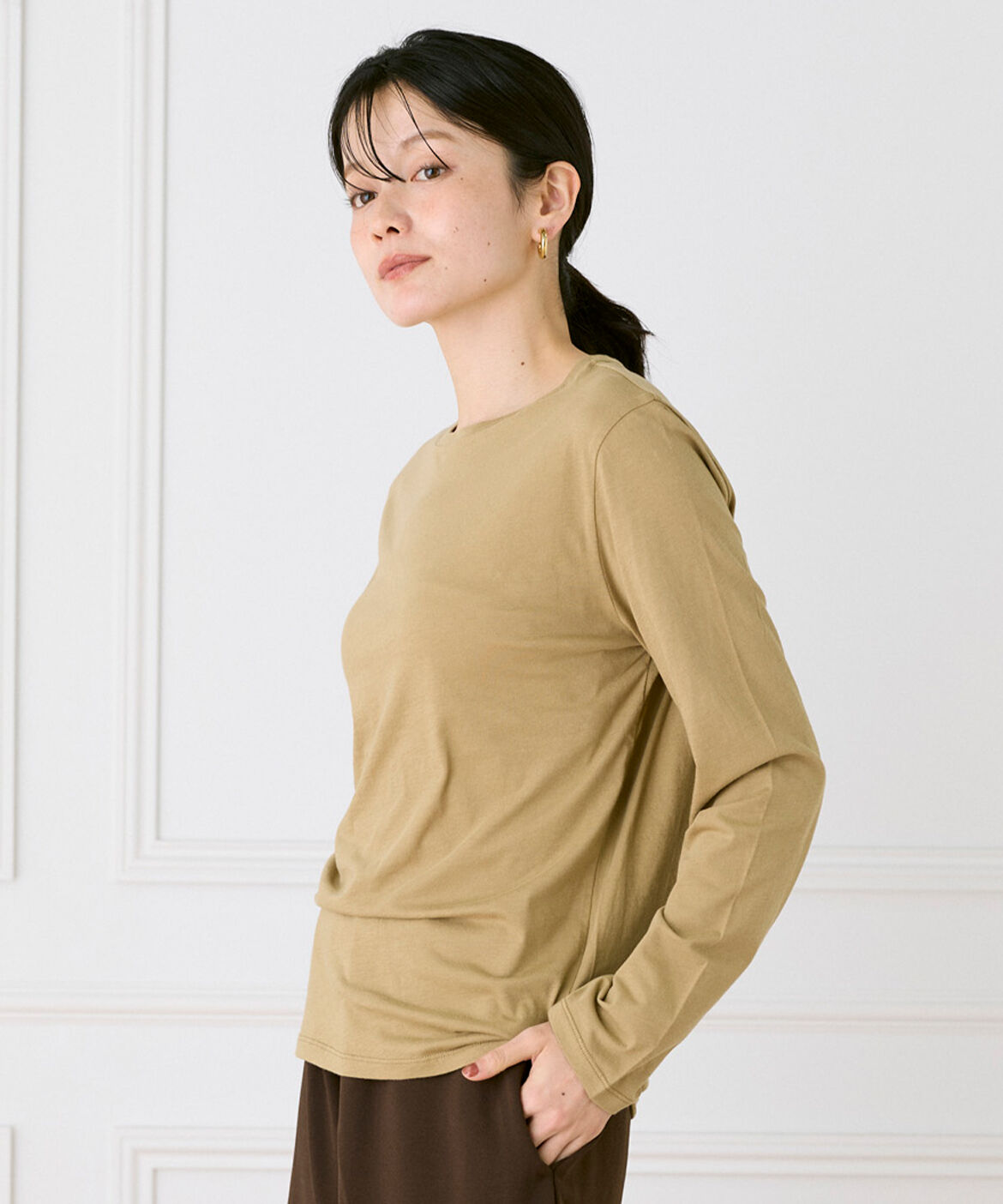 DAY by DAY it&rsquo;s international「コットンシアーロングTシャツ｜手元から垢抜ける旬の万能シアーT」|Tシャツ・カットソー|
