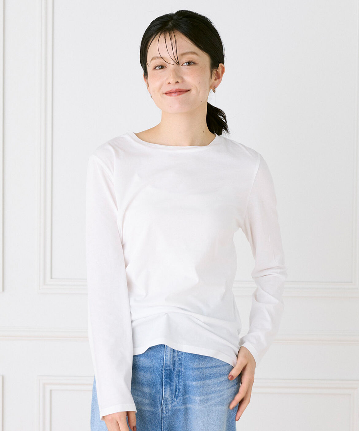 DAY by DAY it&rsquo;s international「コットンシアーロングTシャツ｜手元から垢抜ける旬の万能シアーT」|Tシャツ・カットソー|