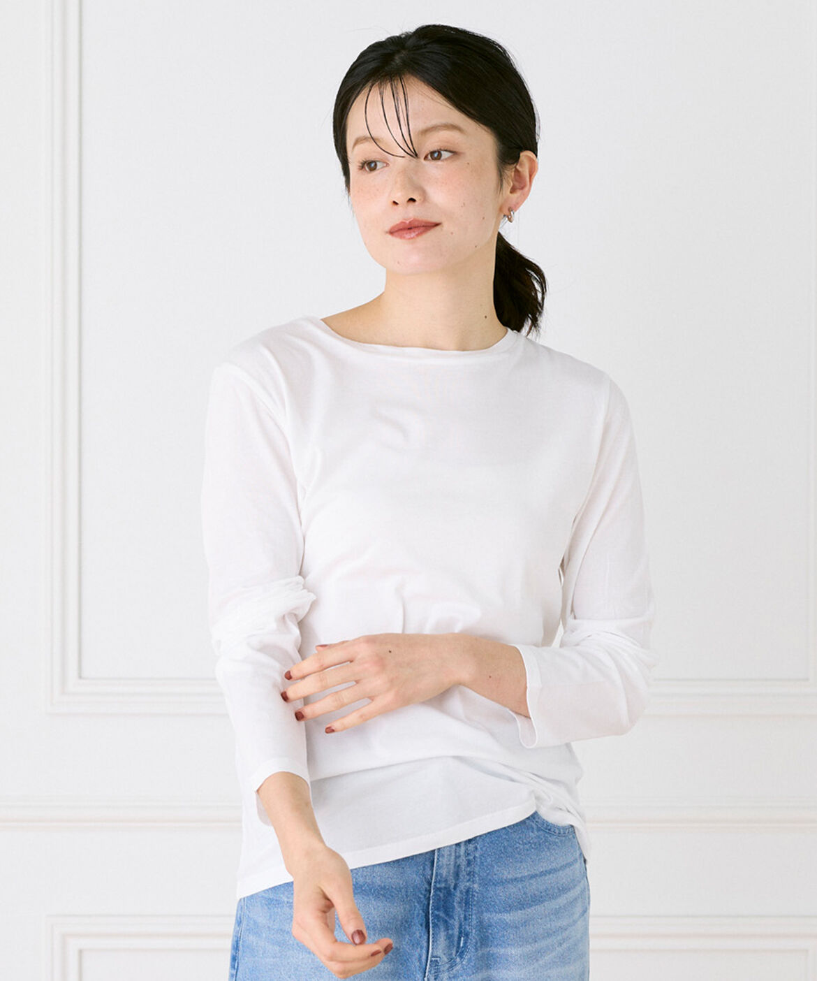 DAY by DAY it&rsquo;s international「コットンシアーロングTシャツ｜手元から垢抜ける旬の万能シアーT」|Tシャツ・カットソー|