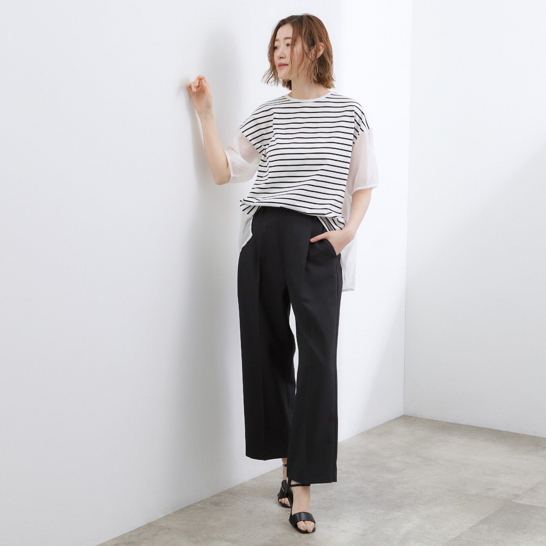 grove「【洗濯機OK・後ろゴム】きちんともカジュアルにも、イージーワイドパンツ」|その他|