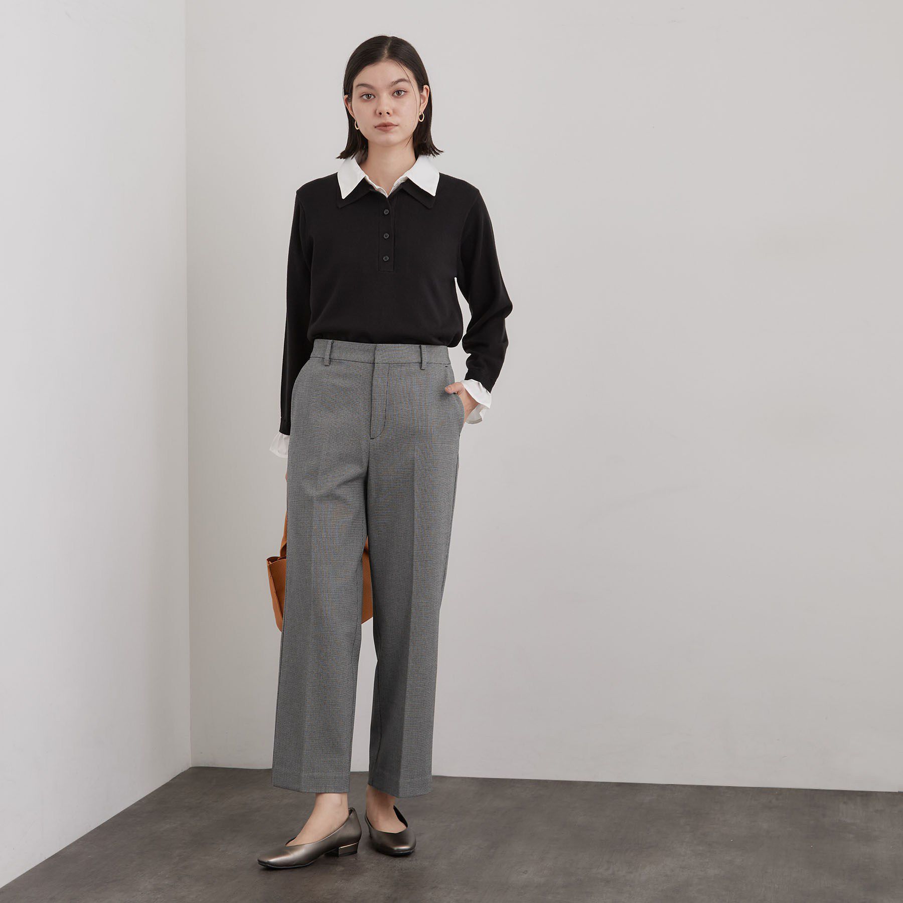 OPAQUE.CLIP「美脚ストレッチ裏起毛ワイドパンツ【蓄熱／洗濯機OK】」|その他|
