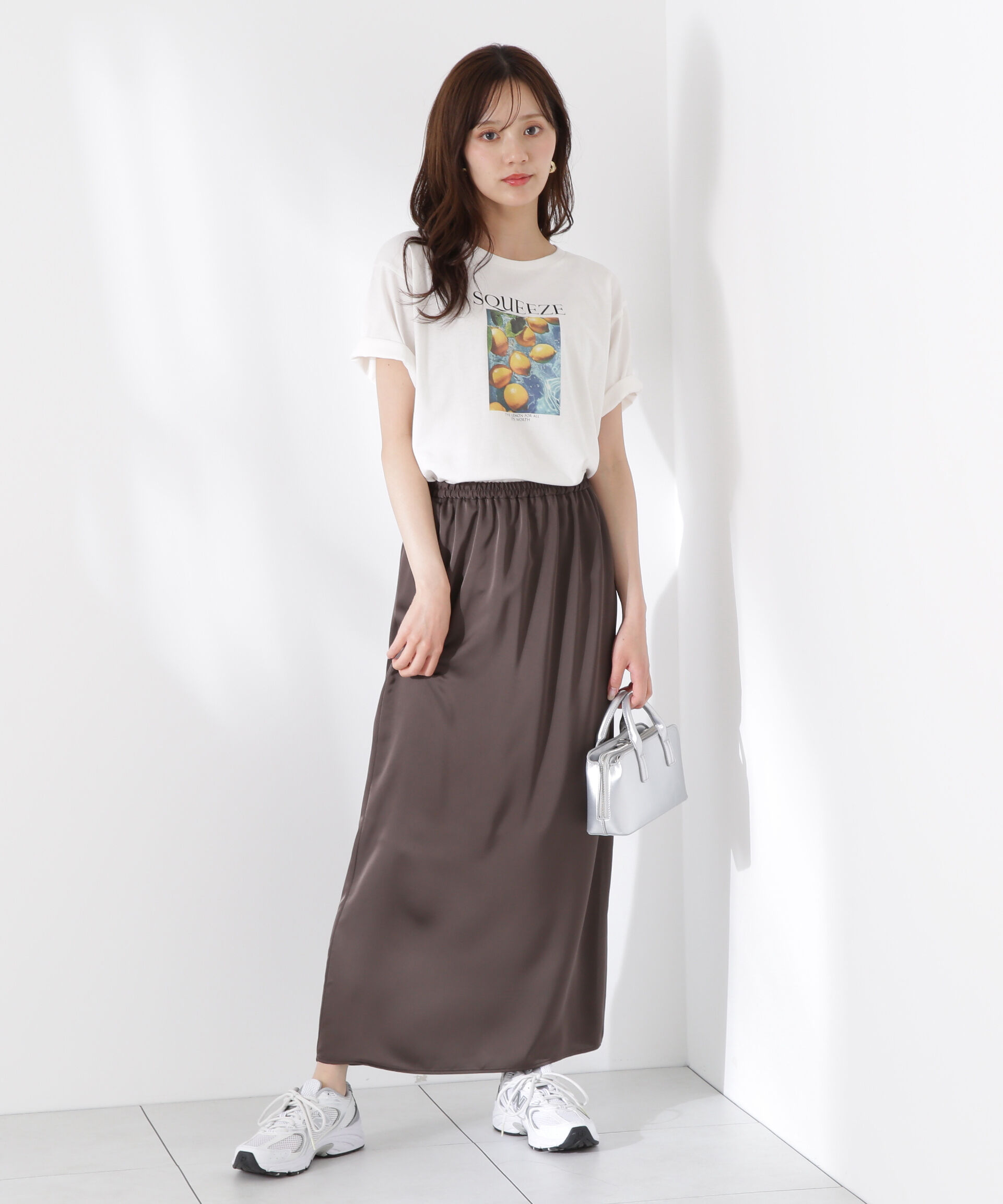PROPORTION BODY DRESSING「マットサテンスリットスカート」|スカート|
