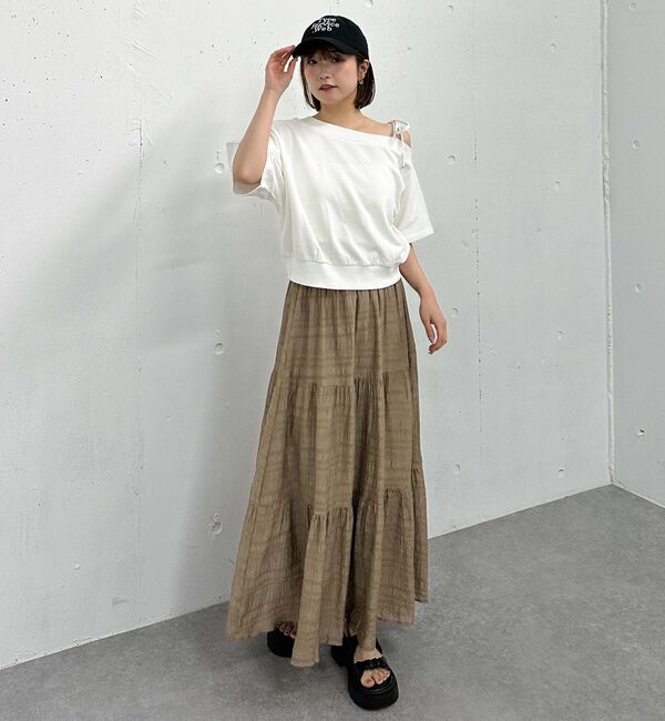 archives「肩リボンワンショルスウェット」|Tシャツ・カットソー|