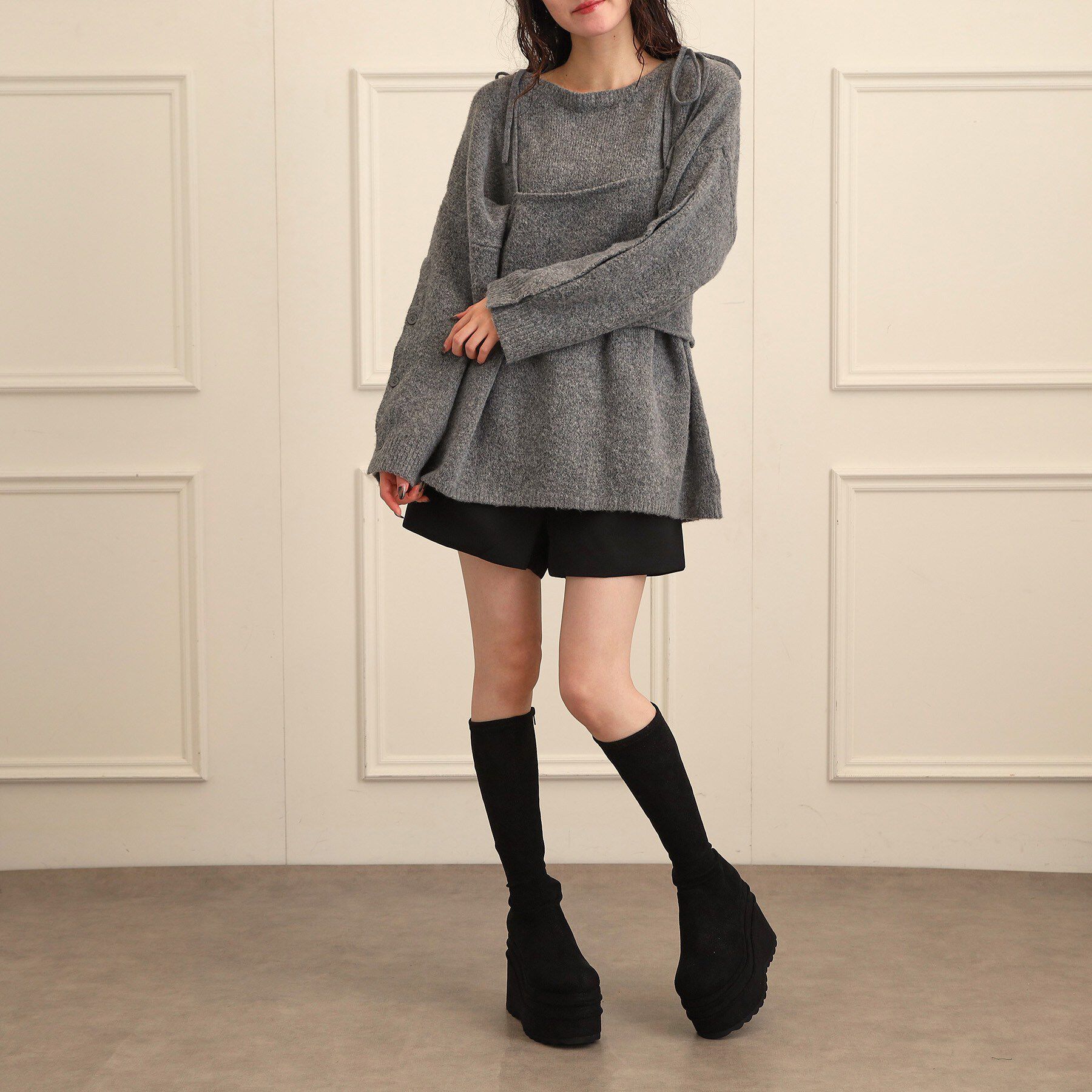ESPERANZA「超厚底ストレッチロングブーツ」|ショートブーツ|