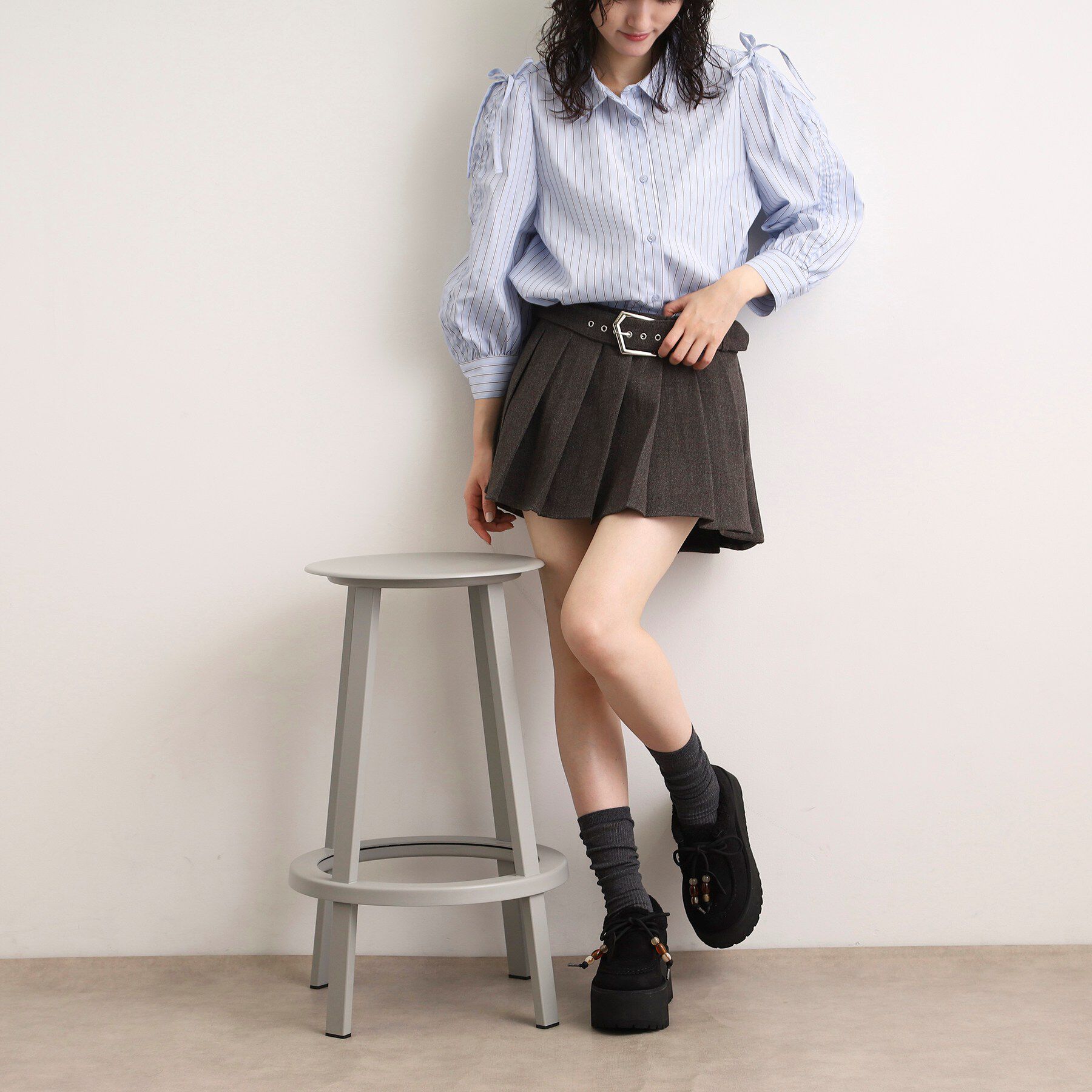 ESPERANZA「チャーム付き厚底ムートン調シューズ」|スニーカー|