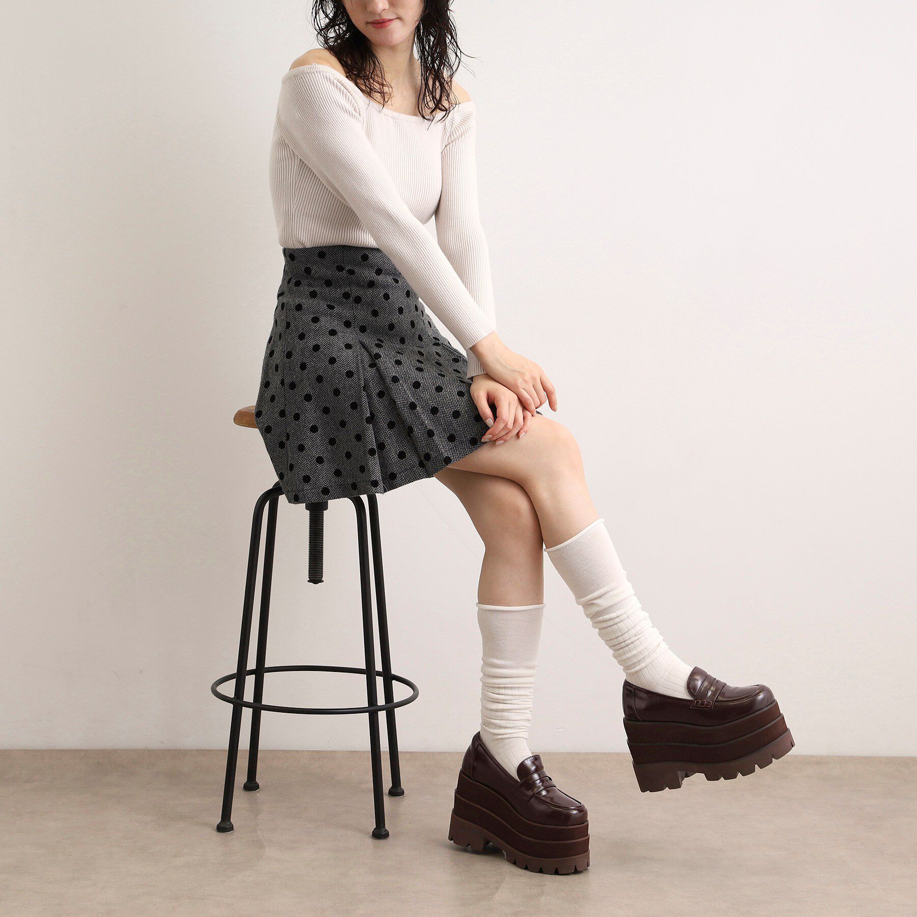 ESPERANZA「厚底トリプルソールペニーローファー」|パンプス|