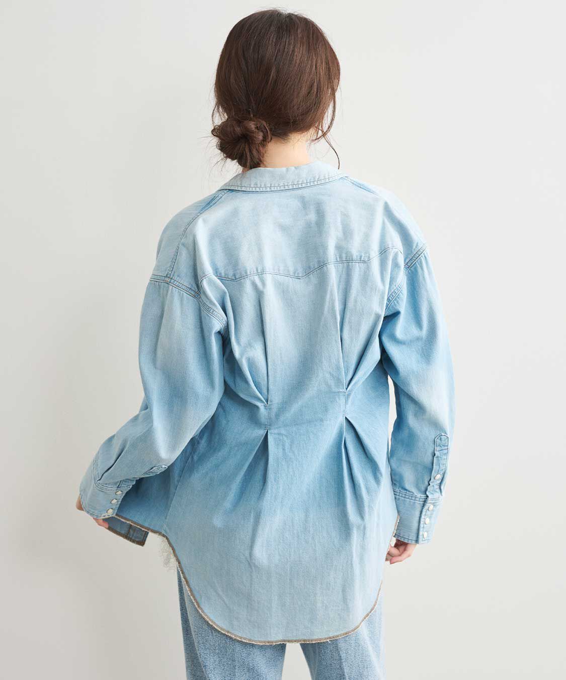 COCO DEAL「《COCO DEAL/Wrangler》ウエストタックデニムシャツ」|シャツ・ブラウス|