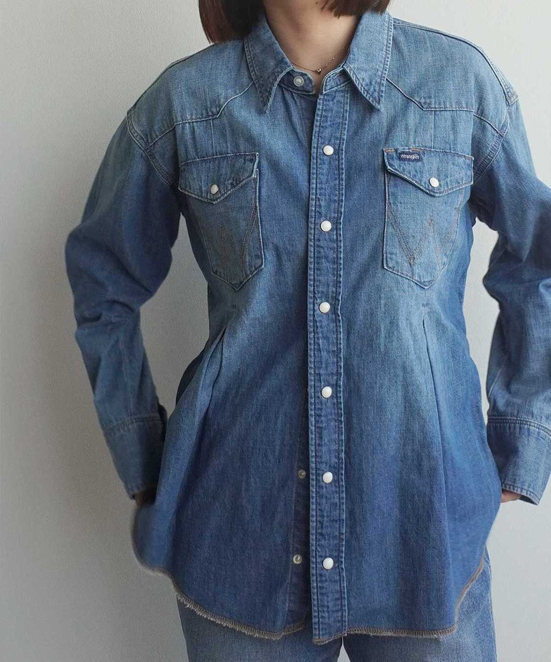 COCO DEAL「《COCO DEAL/Wrangler》ウエストタックデニムシャツ」|シャツ・ブラウス|
