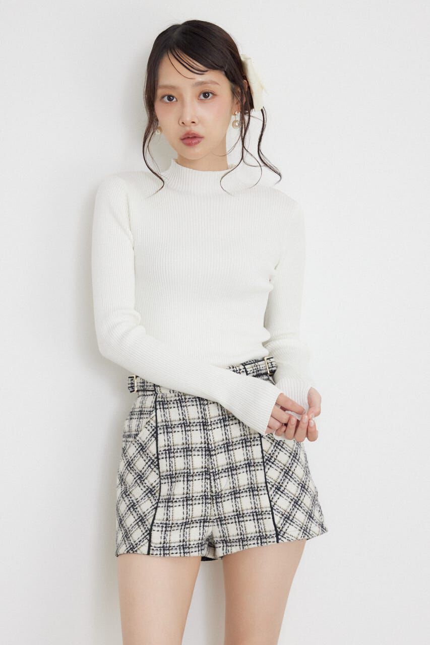 rienda「サムホールウォッシャブルハイネックニットトップス」|ニット・セーター|WHT