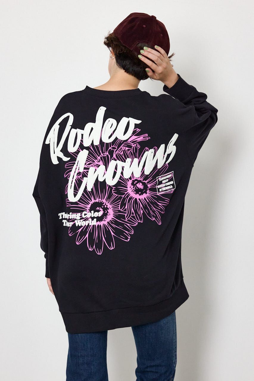 RODEO CROWNS「BIGフラワープリントスウェットワンピース」|ワンピース|