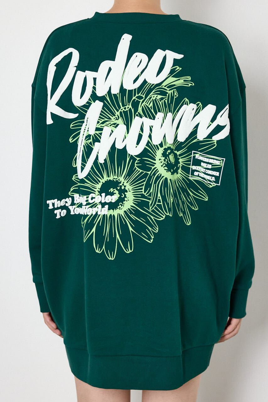 RODEO CROWNS「BIGフラワープリントスウェットワンピース」|ワンピース|