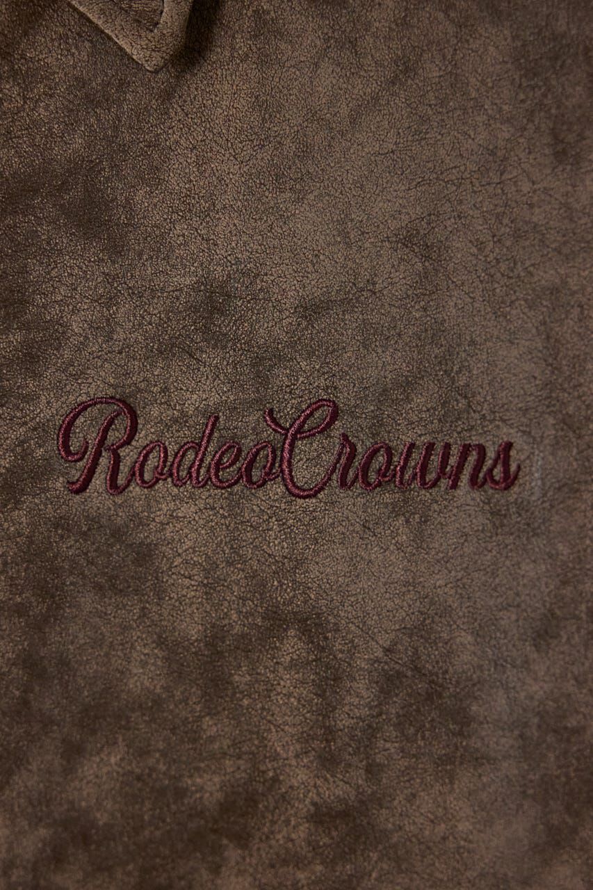 RODEO CROWNS「Unevenフェイクレザーブルゾン」|ブルゾン・スタジャン|