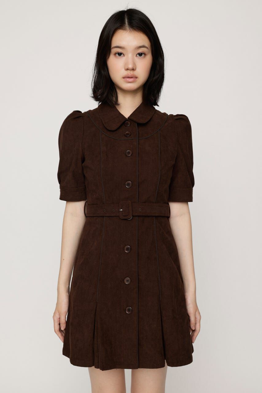SLY「COLLAR BUTTON ショートワンピース」|ワンピース|