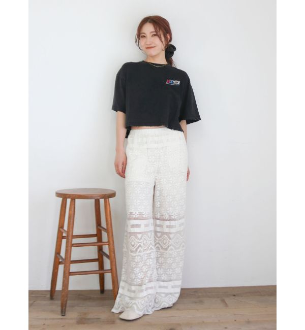 Ungrid「レースデザインラフパンツ」|その他|