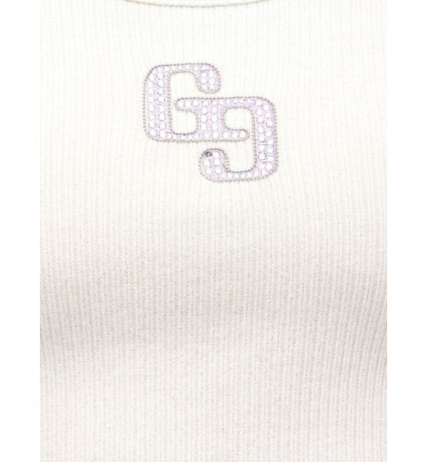 GYDA「GGロゴラインストーンラメテレコ long sleeveトップス」|Tシャツ・カットソー|