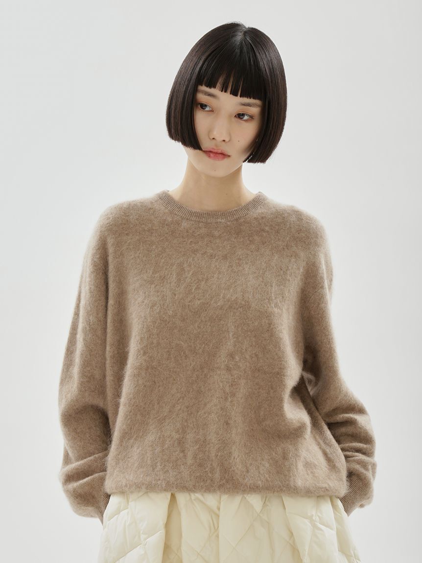 emmi atelier「ウール混ミンク加工ニット」|ニット・セーター|