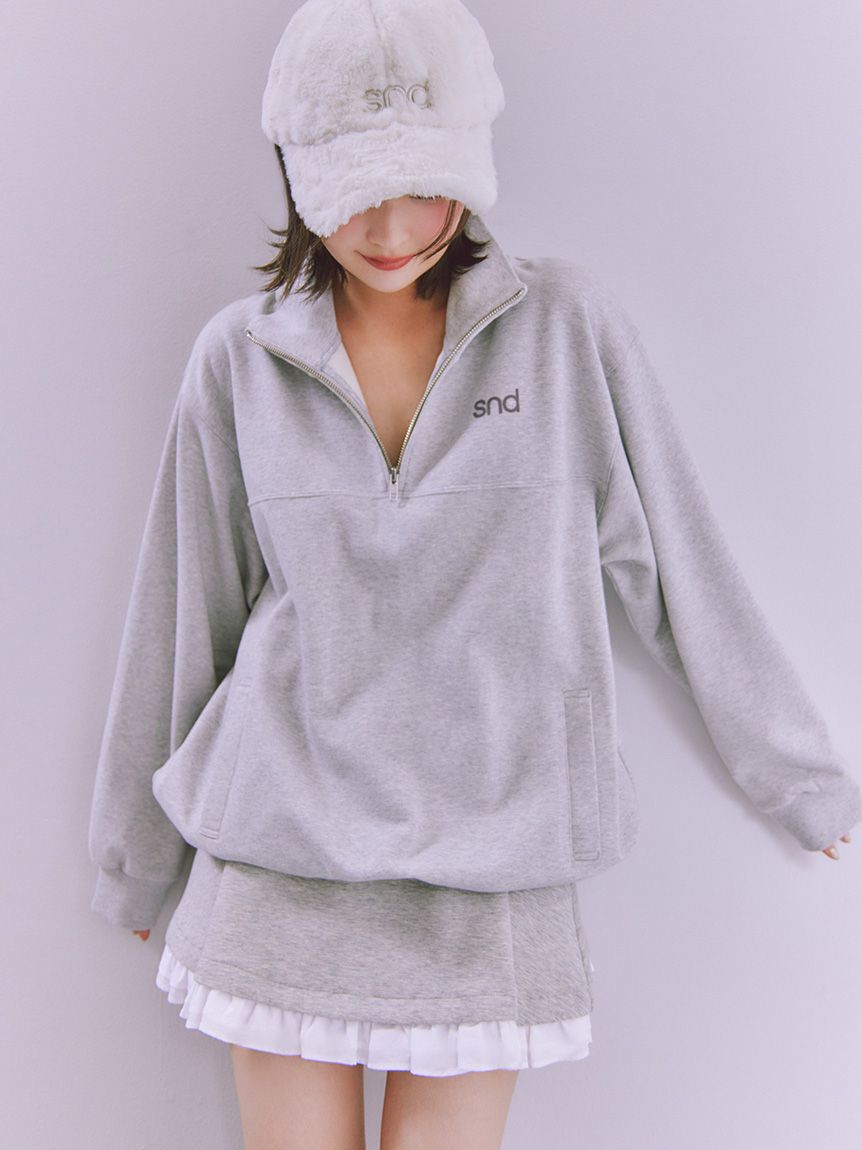 SNIDEL「【sndロゴ】ハーフジップカットプルオーバー」|Tシャツ・カットソー|