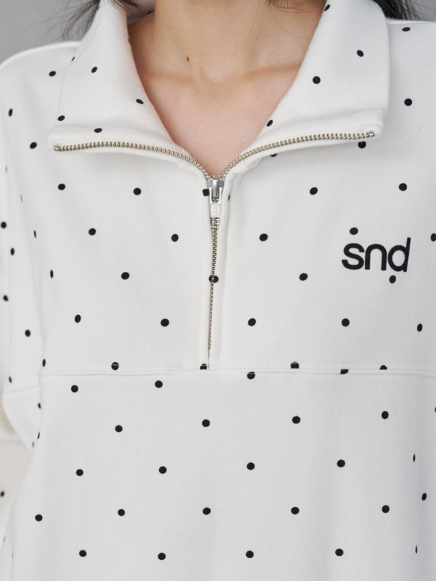 SNIDEL「【sndロゴ】ハーフジップカットプルオーバー」|Tシャツ・カットソー|