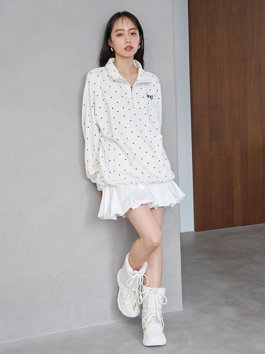 SNIDEL「【sndロゴ】ハーフジップカットプルオーバー」|Tシャツ・カットソー|