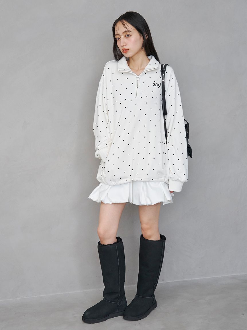 SNIDEL「【sndロゴ】ハーフジップカットプルオーバー」|Tシャツ・カットソー|