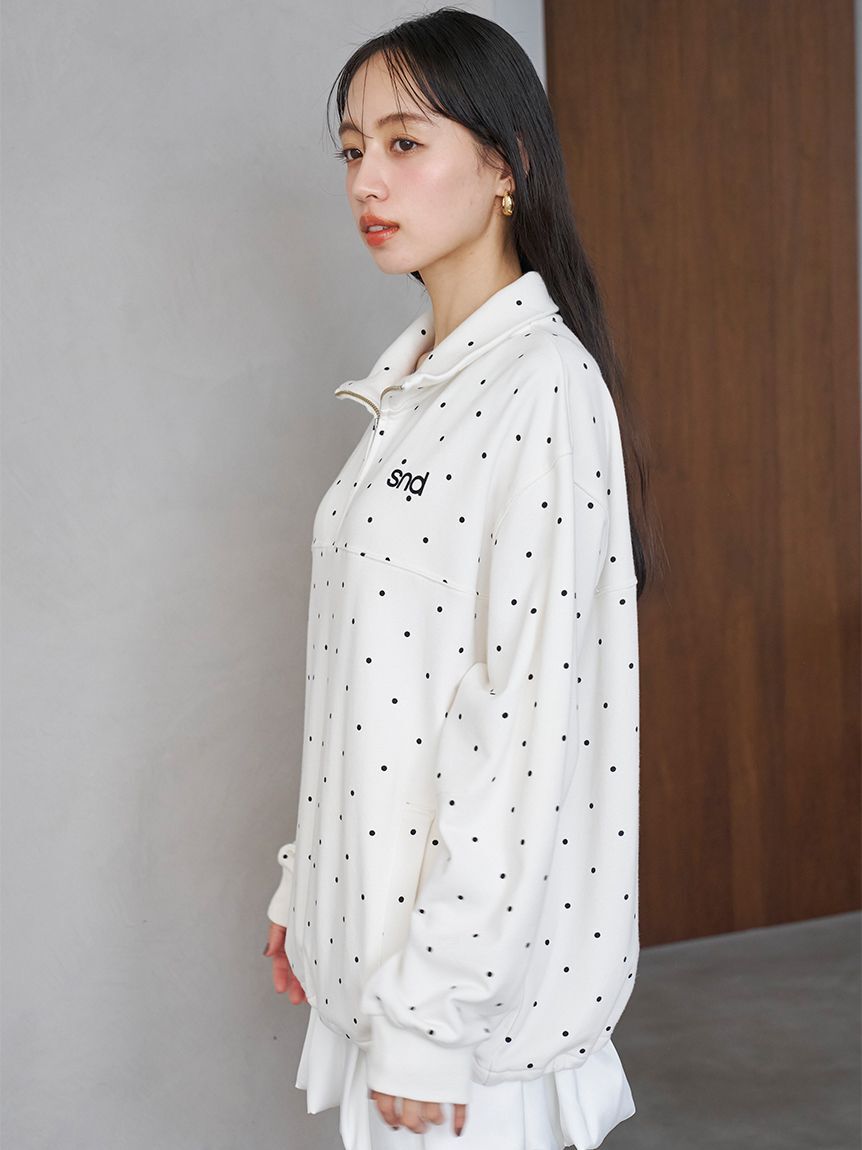 SNIDEL「【sndロゴ】ハーフジップカットプルオーバー」|Tシャツ・カットソー|