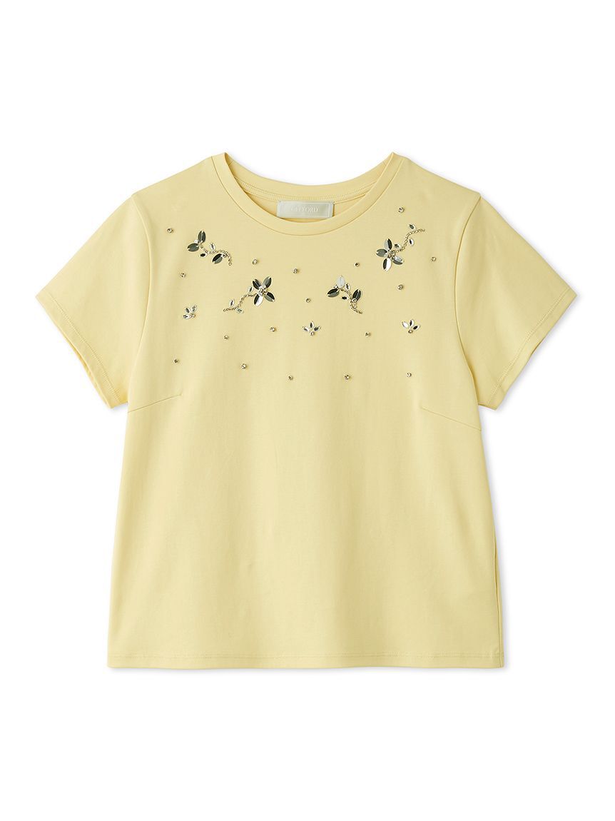 CELFORD「フラワービジューTシャツ」|Tシャツ・カットソー|YEL
