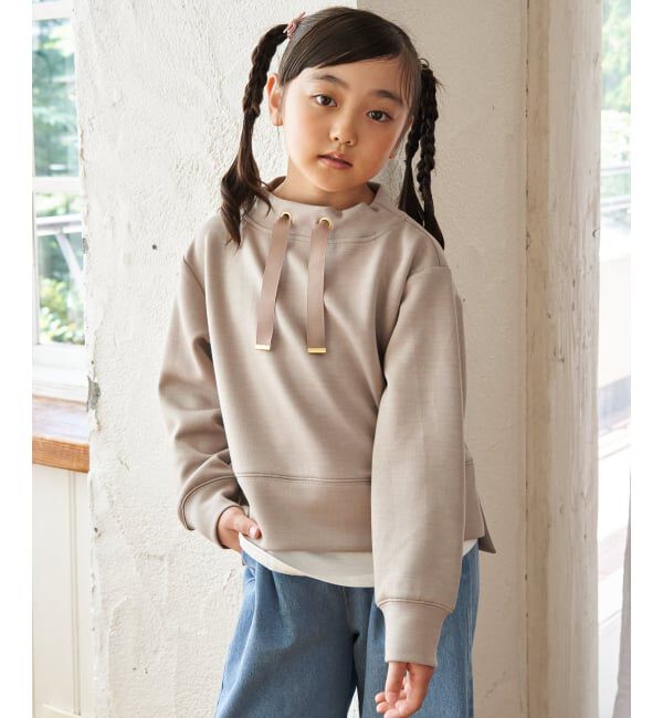 ikka kids「ダンボールレイヤースピンドルプルオーバー（120~160cm）」|Tシャツ・カットソー|
