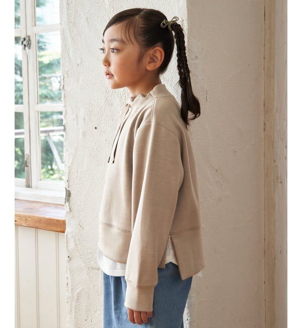 ikka kids「ダンボールレイヤースピンドルプルオーバー（120~160cm）」|Tシャツ・カットソー|