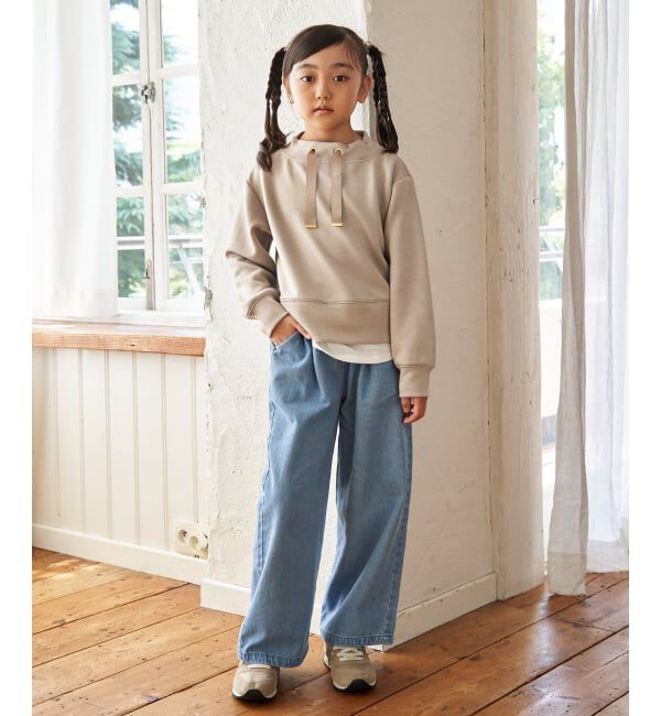 ikka kids「ダンボールレイヤースピンドルプルオーバー（120~160cm）」|Tシャツ・カットソー|
