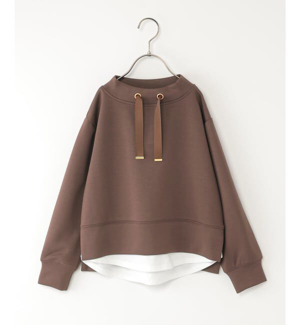 ikka kids「ダンボールレイヤースピンドルプルオーバー（120~160cm）」|Tシャツ・カットソー|モカ
