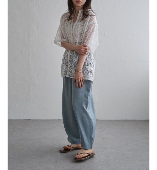 VENCE share style「リネンライクツイルバレルパンツ」|デニム|