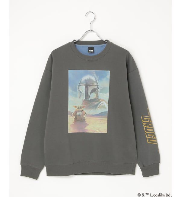VENCE share style「『スター・ウォーズ／マンダロリアン・アンド・グローグー』デザイン プリントスウェット」|スウェット・ジャージ|ブラック