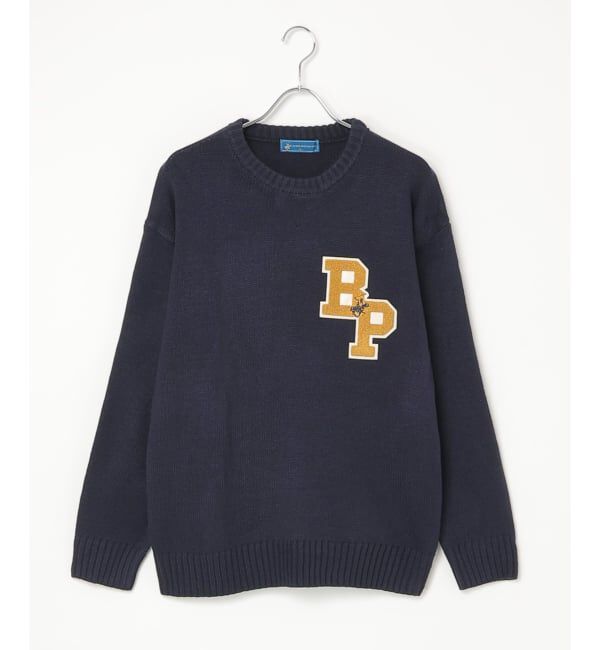 VENCE share style「BEVERLY HILLS POLO CLUB ワッペン エルボーパッチニット」|その他|ネイビーブルー