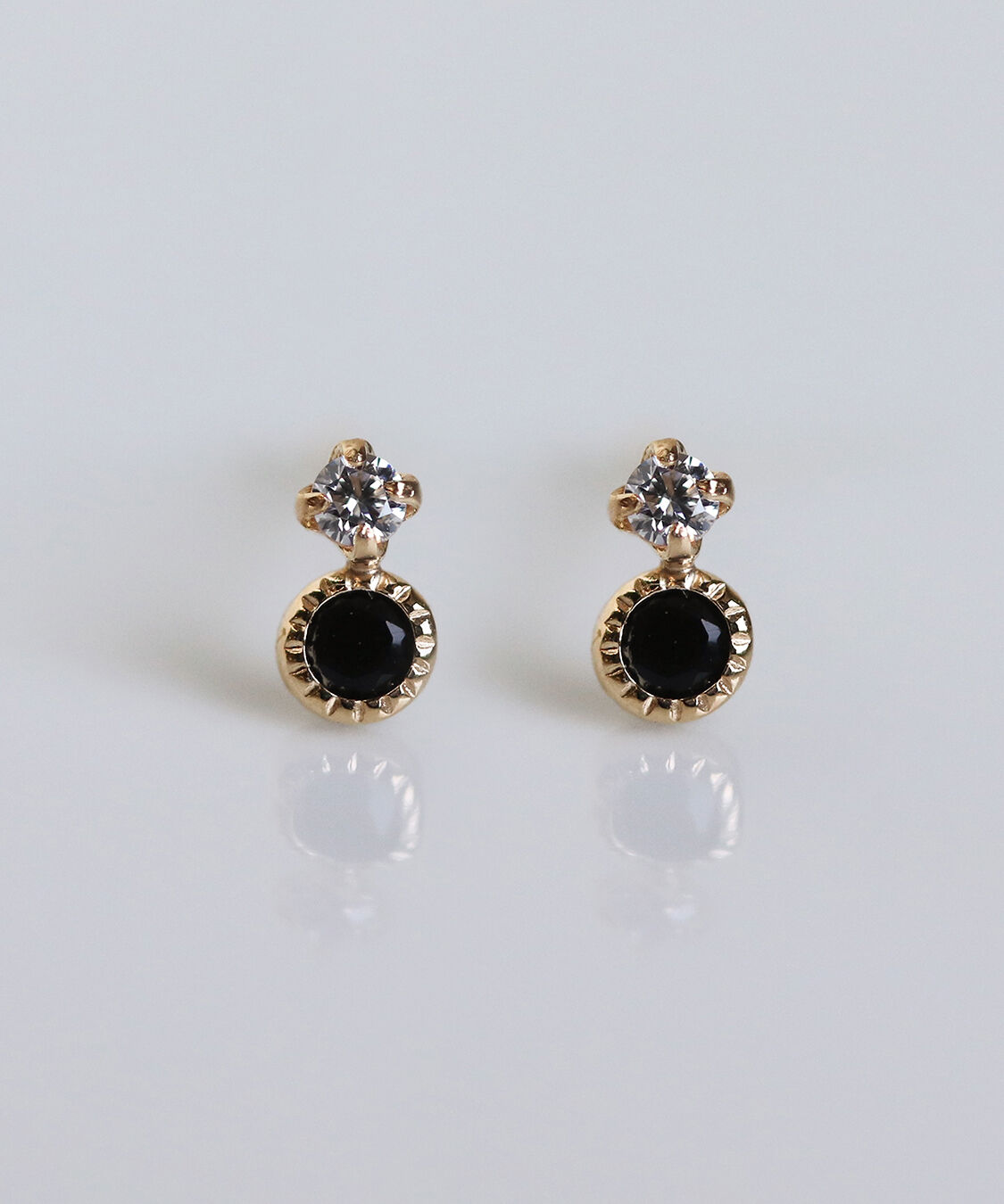 「カラーストーン / キュービックジルコニア ピアス | K10YG」|ピアス|