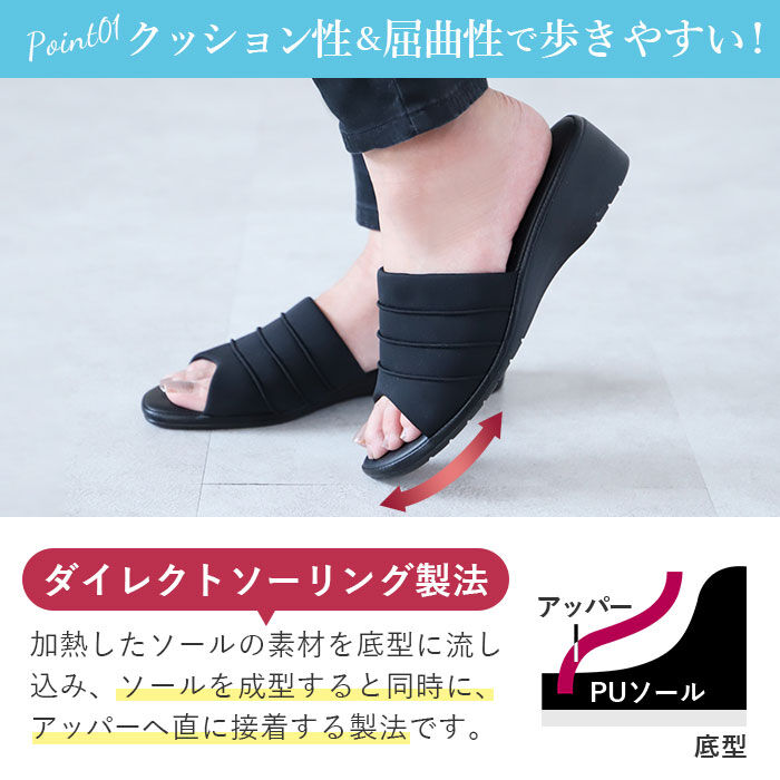BACKYARD FAMILY「pansy サンダル パンジー 通販 つっかけ オフィスサンダル 室内履き 職場 レディース」|サンダル|