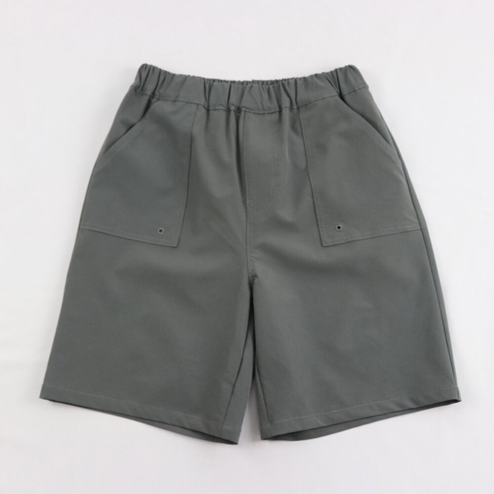 BACKYARD FAMILY「パンツ キッズ 子供服 好評 ズボン ベイカーハーフパンツ 半ズボン ハーフパンツ 男の子 女の子」|その他|グレー1