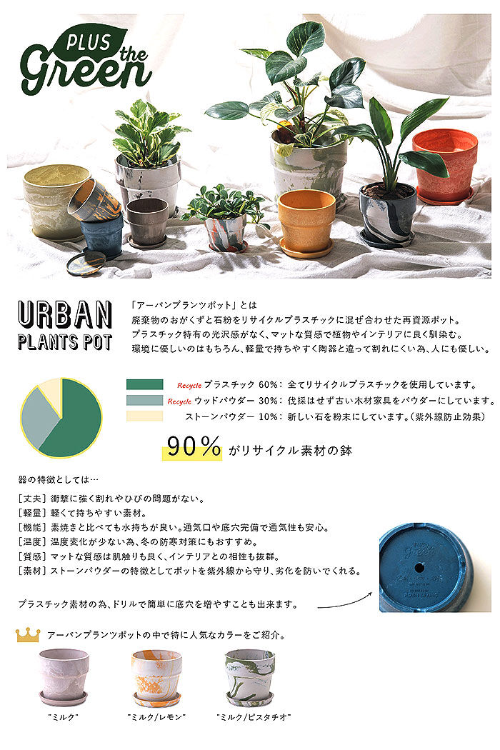 BACKYARD FAMILY「植木鉢 プラスチック おしゃれ 3号 通販 鉢カバー 3号鉢 プランター プランターカバー 植木」|その他|