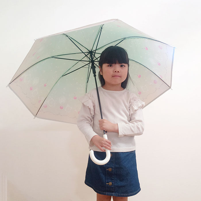 BACKYARD FAMILY「傘 キッズ 女の子 55cm 通販 長傘 ジャンプ ビニール傘 ジャンプ傘 雨傘 かさ カサ」|傘|
